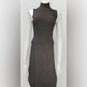 Gray Sleeveless Bodycon Midi Dress for Cocktail